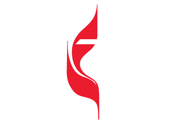 United Methodist cross and flame